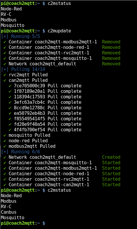 c2mupdate command